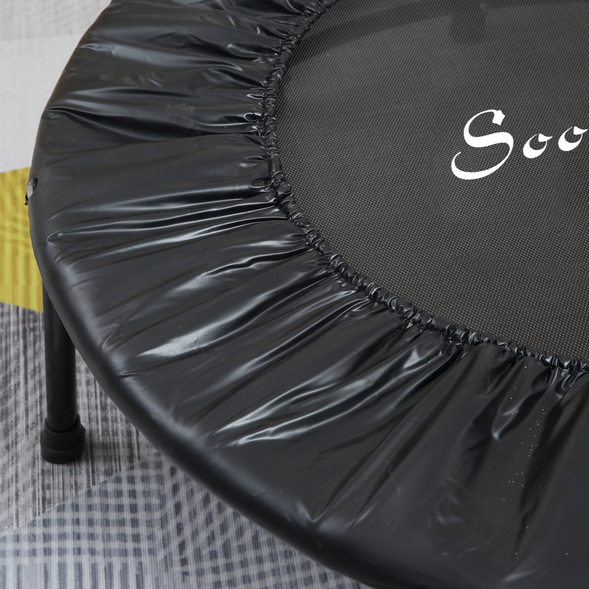 HOMCOM 40 Inch Mini Trampoline with Adjustable Handle – Fitness Rebounder for Kids & Adults, Indoor & Outdoor