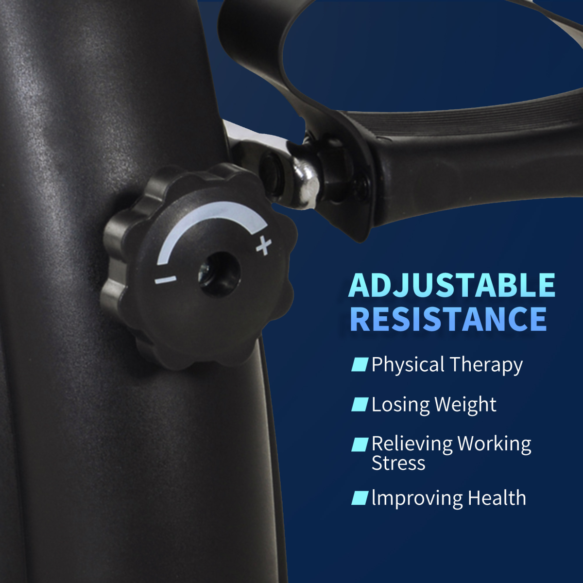 HOMCOM Mini Exercise Bike with LCD Monitor & Adjustable Resistance – Portable Pedal Exerciser, Black