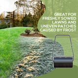 DURHAND Heavy Duty Steel Garden Lawn Roller, 46L Water or Sand Filled – Push or Tow Lawn Equipment