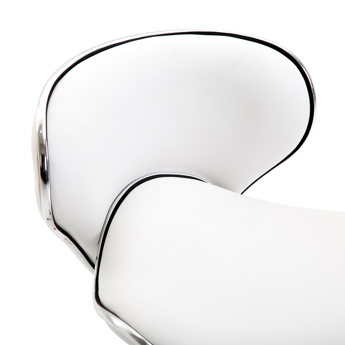 HOMCOM Rolling Salon Stool with Low Back, Saddle Seat & Height Adjustment – Beauty Technician Chair, White