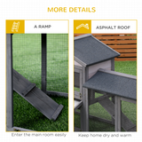 Pawhut 5ft Two-Tier Wooden Rabbit Hutch with Outdoor Run – Guinea Pig House with Removable Roof
