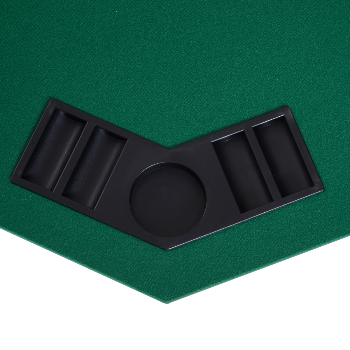 HOMCOM Foldable Poker Table Top for 8 Players, 1.2m with Chip Trays – Blackjack Topper with Carry Bag