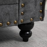 Close-up of linen-look fabric texture