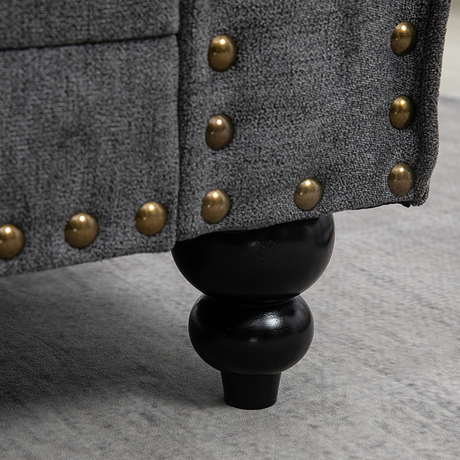 Close-up of linen-look fabric texture