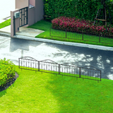 Outsunny 4-Piece Decorative Garden Fence Panels – Interlocking Metal Border Edging with Powder-Coated Finish