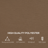 Outsunny 3 x 4m Gazebo Replacement Sidewalls, 4 Panels with Zip Doors – Polyester, Dark Brown