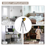 Retro Tripod Floor Lamp with Dome Shade – Black/Gold