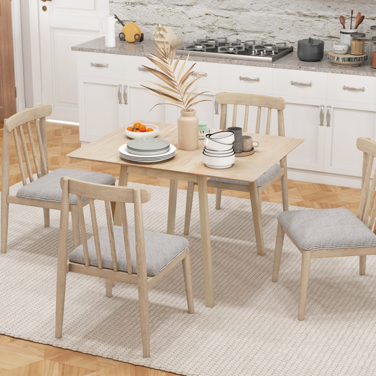 HOMCOM Extendable Drop Leaf Kitchen Table for 2–4 People – Space-Saving Folding Dining Table