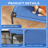 Pawhut Elevated Pet Bed with Powder Coated Metal Frame – Foldable Cooling Cot for Dogs and Cats