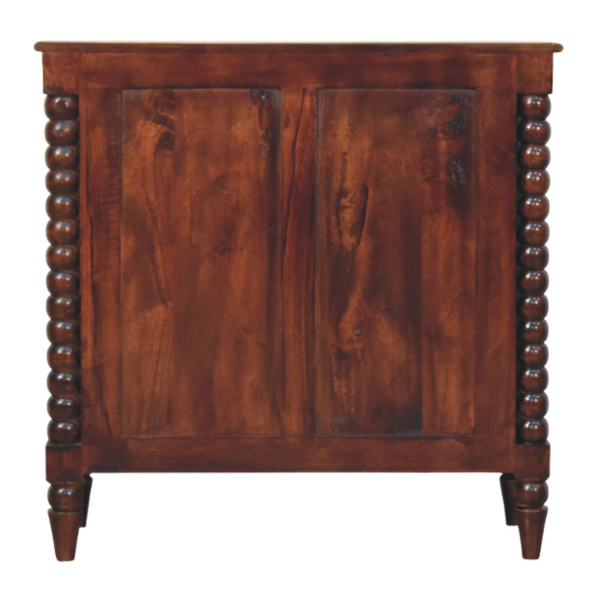 Artisan Furniture Spindle Winewood Solid Mango Wood Chest, 3 Drawers & Carved Legs – Bedroom Storage, Brown