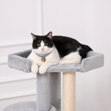 Pawhut Multi-level Cat Tree with Plush Perches, Condo and Jute Scratching Posts – Kitten Tower with Dangling Rope