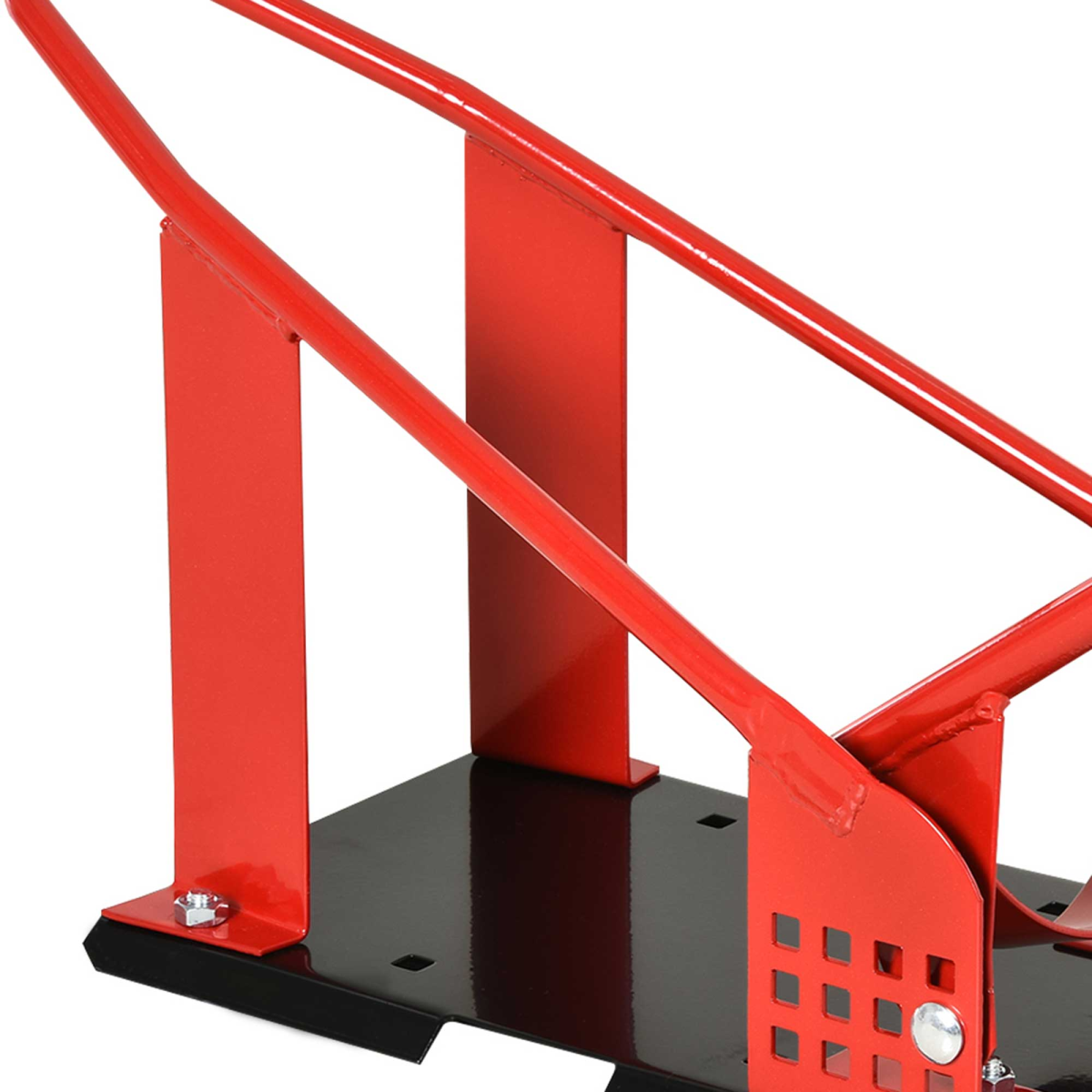 HOMCOM Motorcycle Wheel Chock for 8–15.5cm Tyres, 12-Level Adjustable Metal Stand – Truck & Trailer Mount