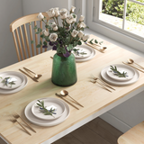 HOMCOM Farmhouse Kitchen Dining Table with Sturdy Wood Frame – Spacious Family Table