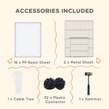 PawHut 18-Panel DIY Small Animal Playpen with Connectors – Pet Cage for Guinea Pigs and Hedgehogs