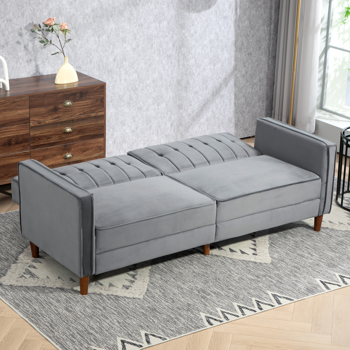 HOMCOM sofa bed dimensions diagram