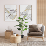Outsunny Artificial Monstera Tree with 21 Bendable Leaves and Pot – Indoor Outdoor Palm Plant, 1m