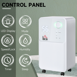 HOMCOM Portable Dehumidifier 12L/Day with 2000ml Tank – Quiet Damp Control for Home & Laundry Room