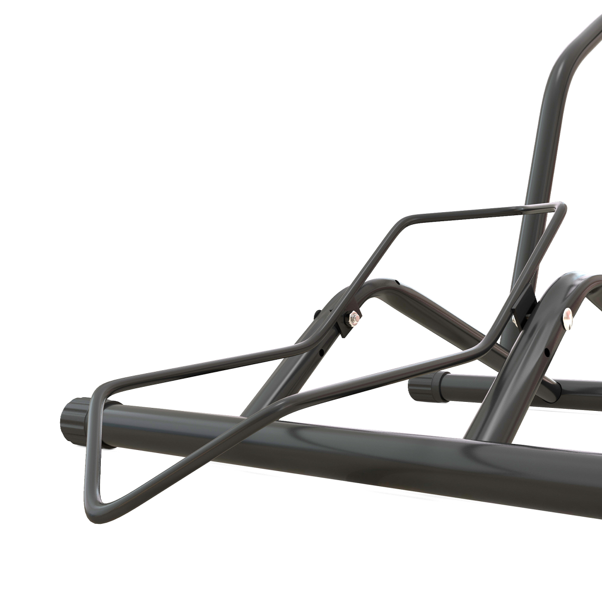 SPORTNOW Bike Stand Floor Storage Rack with Automatic Lock – Indoor Garage Bicycle Parking, Black
