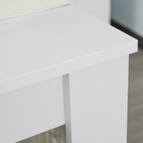 HOMCOM 3-Piece Dining Set with Table & 2 Under-Table Storage Benches – Modern White Melamine Finish