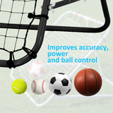 HOMCOM Football Rebounder Net with Adjustable Angle & Steel Frame – Training Aid for Kids & Adults