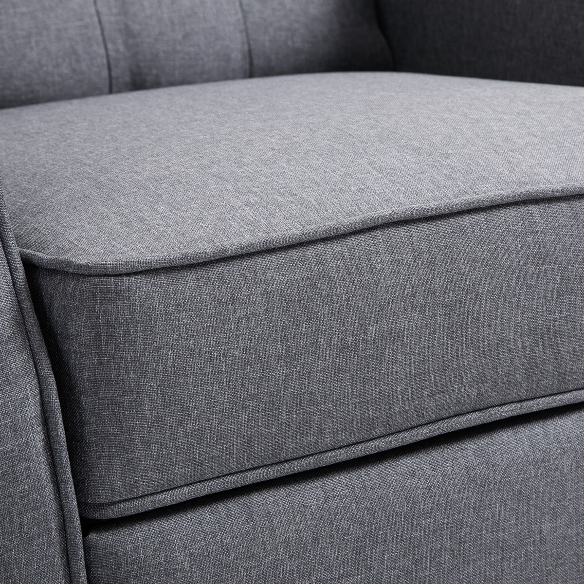 HOMCOM Fabric Recliner Armchair with Retractable Footrest – Comfortable Relaxation, Light Grey