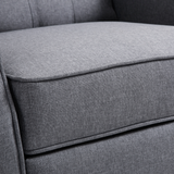 HOMCOM Fabric Recliner Armchair with Retractable Footrest – Comfortable Relaxation, Light Grey