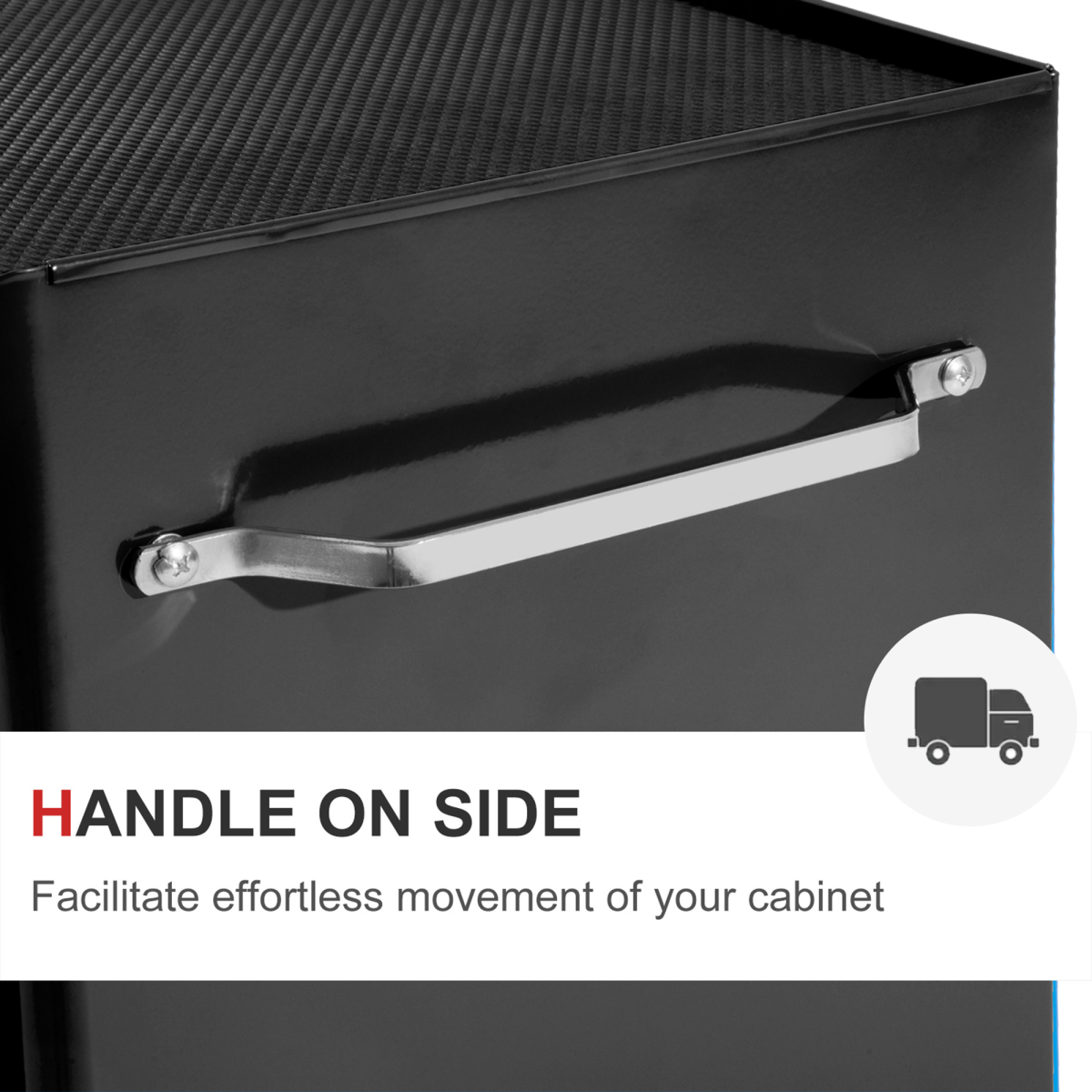 5-Drawer Lockable Steel Tool Storage Cabinet with Wheels – Garage & Workshop Organiser, Black