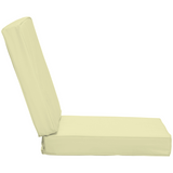 Outsunny Seat and Back Cushion Set with Removable Covers – Replacement Garden Chair Cushions, Cream White