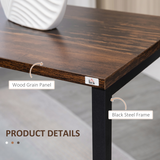 HOMCOM C-Shaped Nesting Tables Set of 3 with Steel Frame – Industrial Sofa Side Tables, Rustic Brown