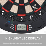 Electronic Dartboard Set with 26 Games, 185 Variations & 6 Darts – LCD Scoring, Up to 8 Players