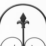 Outsunny 5-Piece Decorative Garden Fence Panels – Interlocking Metal Border Edging with Powder-Coated Finish