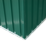 Outsunny Pent Roof Metal Garden Shed with Foundation & 4 Vents – Bike and Tool Storage, 260 x 194 x 200cm, Green