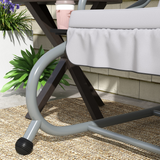 Outsunny 2-in-1 3-Seater Garden Swing Chair with Adjustable Canopy, Side Trays & Pillows – Converts to Bed, Grey