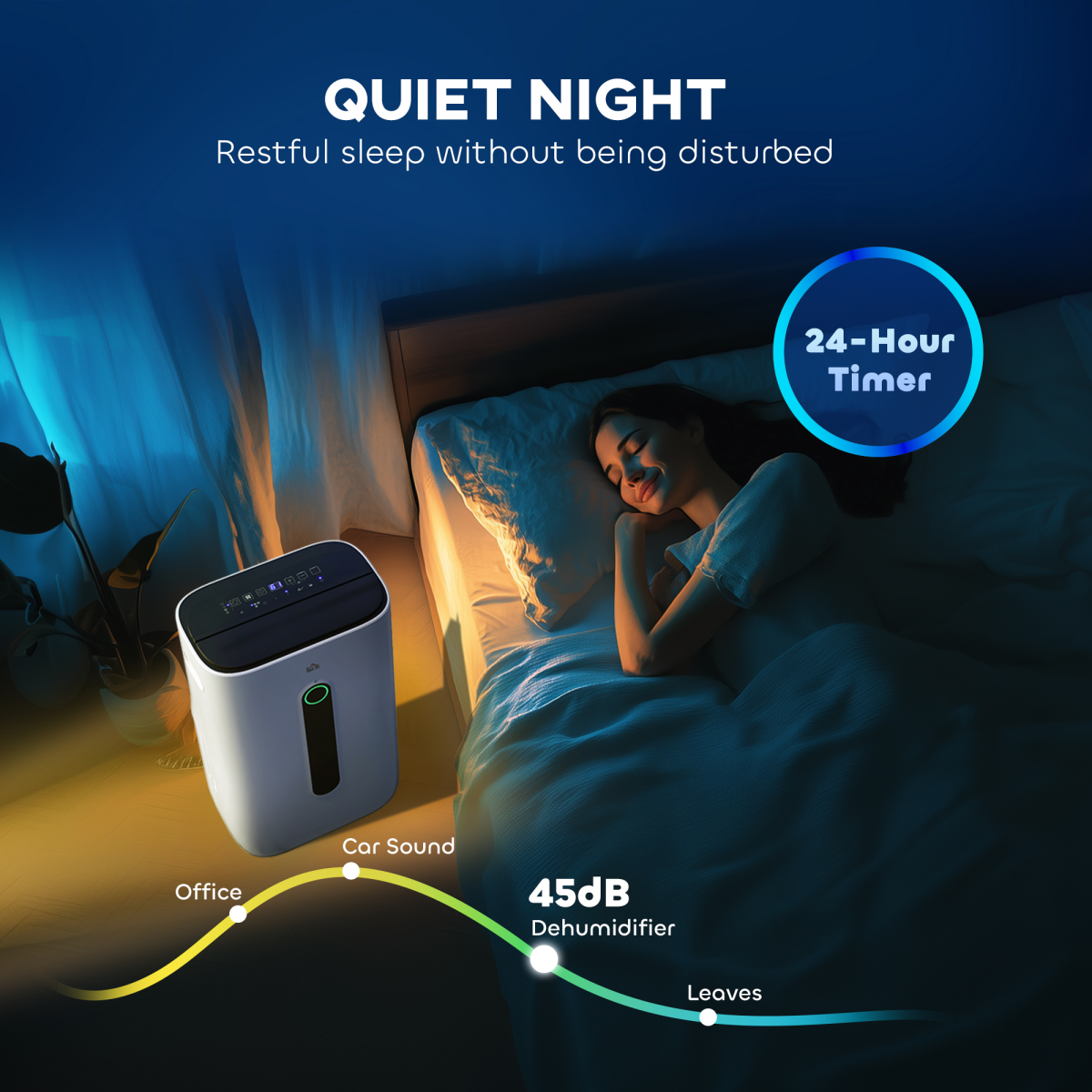HOMCOM 20L/Day Quiet Dehumidifier with Air Purifier, 24H Timer & Laundry Mode – Home Moisture Control