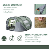 Outsunny 4-5 Person Pop-Up Dome Camping Tent with 4 Windows, 2000mm Waterproof – Instant Family Tent