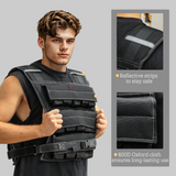 SPORTNOW 30kg Adjustable Weighted Vest with 30 Removable Metal Weights – Running Weight Vest, Black