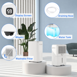 HOMCOM 20L/Day Compact Dehumidifier with 24H Timer – Space-Saving Damp Control for Home & Laundry