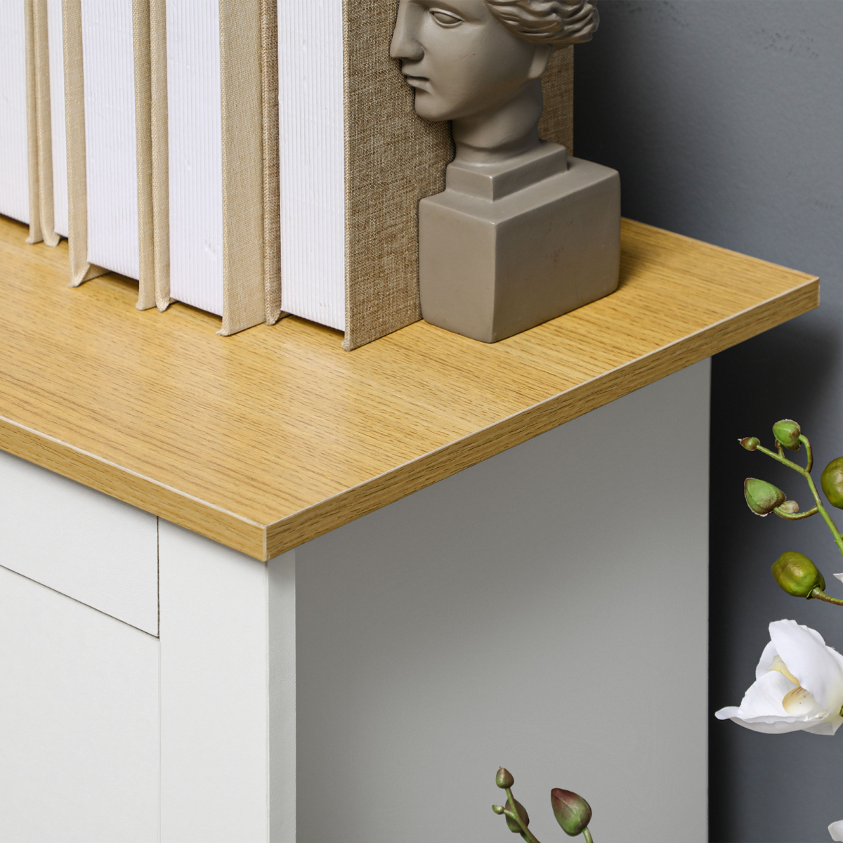 HOMCOM Freestanding Sideboard Kitchen Cupboard with Drawers & Cabinet – Large Tabletop Storage