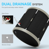 SPORTNOW 210L Portable Ice Bath Tub with Aluminium Poles & Dual Covers – Outdoor Cold Water Therapy, Black