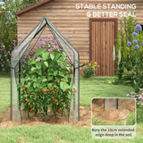 Outsunny Clear Tomato Greenhouse with 2 Zipped Doors, 90x90x145cm Steel Frame – Indoor & Outdoor Plant Cover