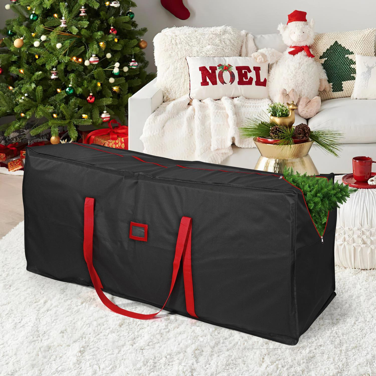 Vinsani Black Christmas Tree Storage Bag – Waterproof, Dustproof Artificial Tree Protection