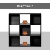 9 Cube Storage Cabinet Bookcase – Bookshelf Organiser for Home, Office or Study, Black