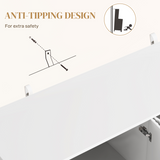 HOMCOM Sideboard Buffet Cabinet with Adjustable Shelves – Dining Room & Kitchen Storage, White
