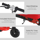HOMCOM Folding Kids Electric Scooter with Adjustable Handle, 12km/h & Front Brake – Ride-On for Ages 7–14