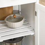 HOMCOM Kitchen Trolley Utility Cart with Wine Rack, Drawer & Shelves – Marble-Effect Top, White