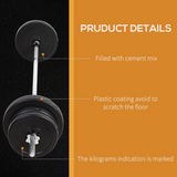 HOMCOM 65kg Adjustable Dumbbell and Barbell Set with Weight Plates – Home Gym Strength Training, Black