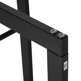 HOMCOM Rust-Resistant Metal Firewood Log Rack – Holds up to 100kg, Indoor & Light Outdoor Use, Black