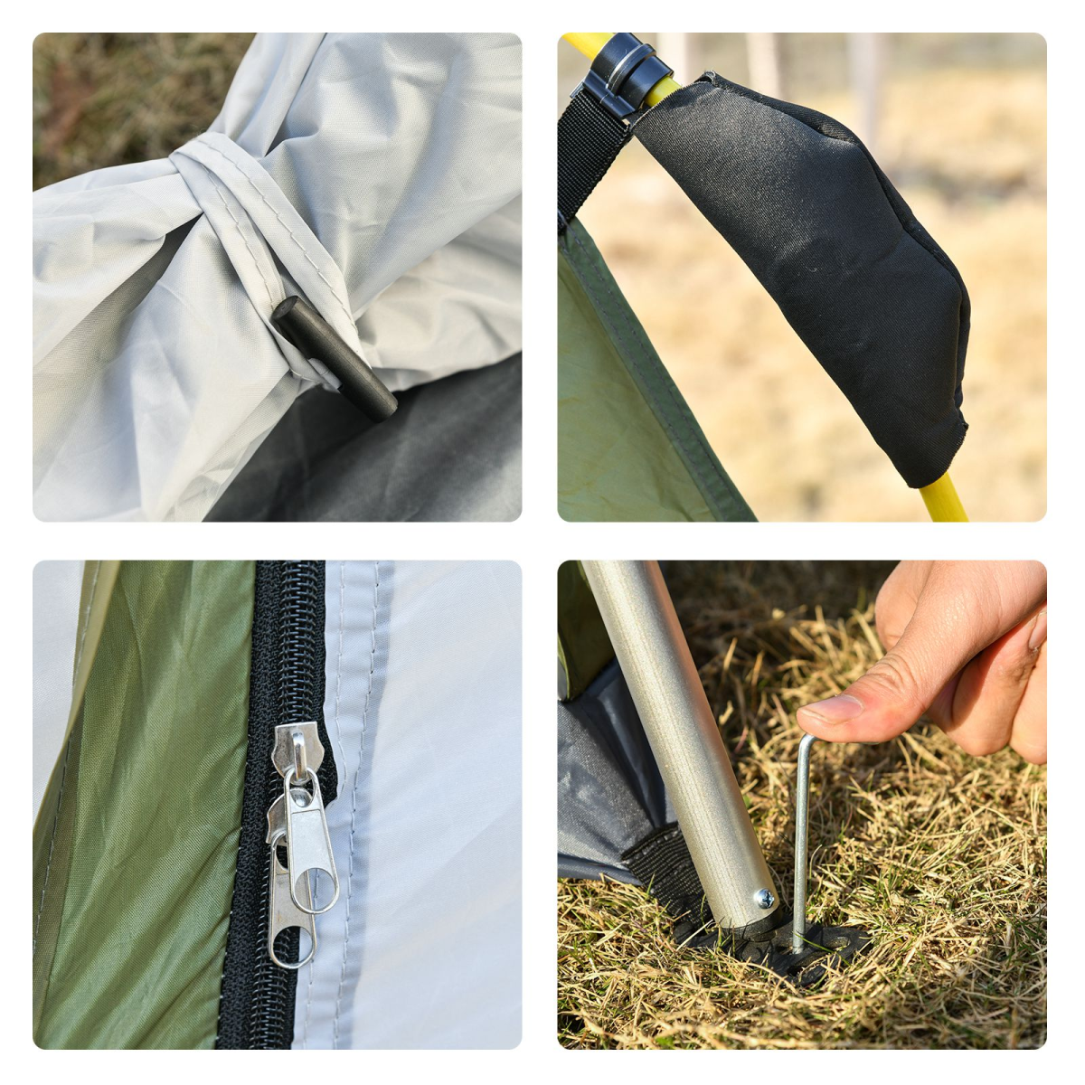 Outsunny 4 Man Pop Up Tent with Automatic Hydraulic Frame – Dome Camping Shelter for Festivals & Hiking