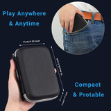 Hard Shell EVA Storage Case for R36S/R35S Retro Game Console – Zipped Organiser for Cables & Earphones, Black