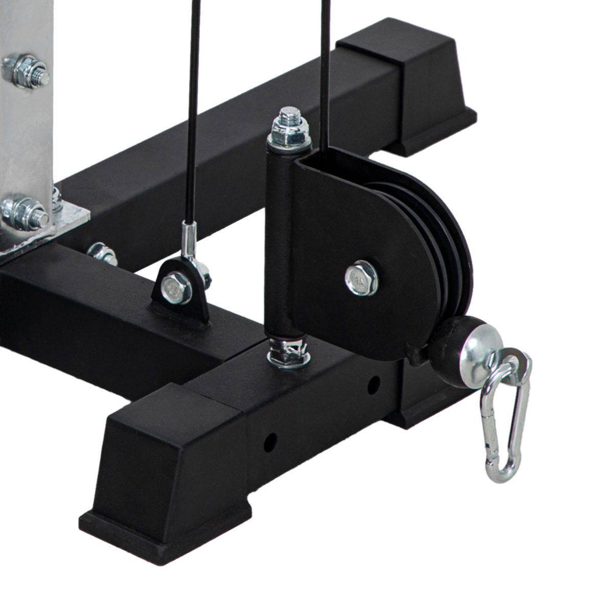 SPORTNOW Cable Crossover Machine with Pulley System & Four Handles – Full Body Strength Training, Black